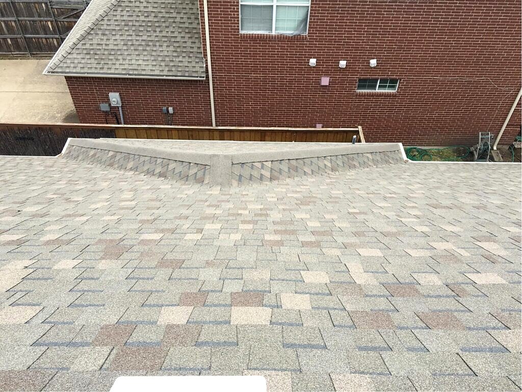 Plano roofing project — architectural shingle field