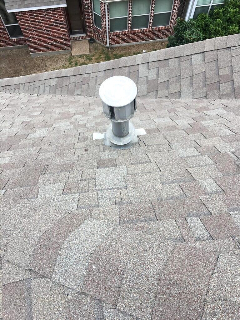 Frisco roofing project — roof field and pipe flashing