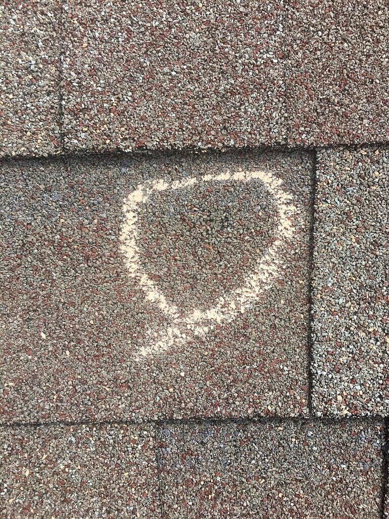 Frisco roof inspection — marked shingle condition