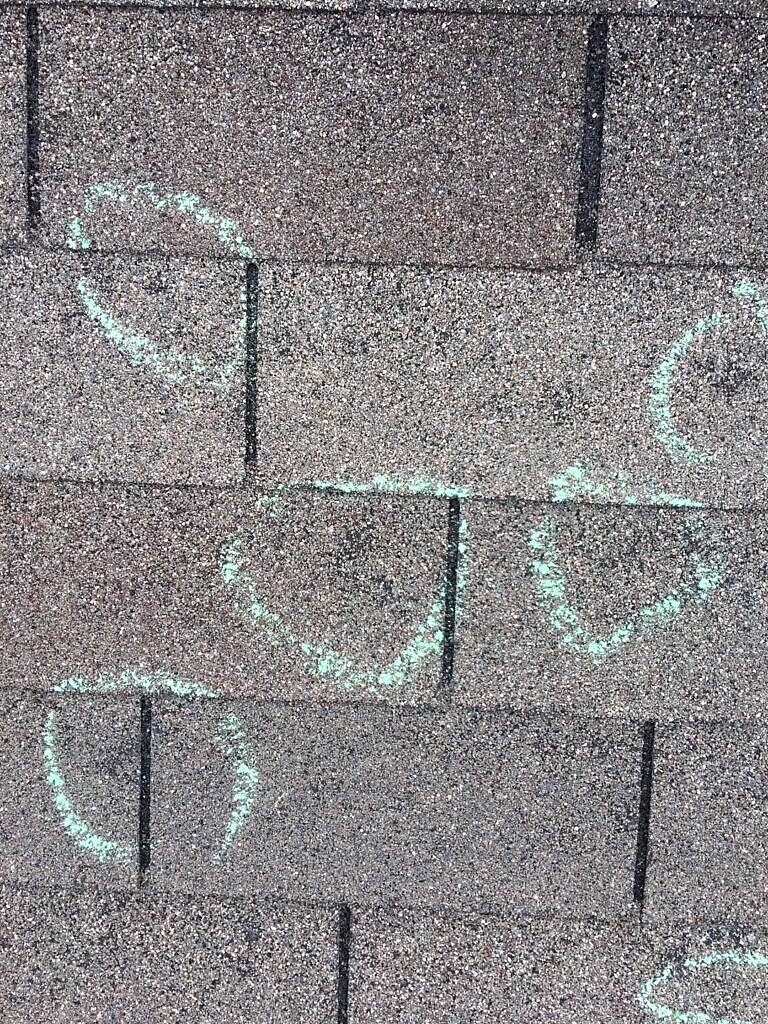 Little Elm roof inspection — marked shingle condition