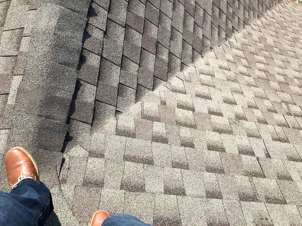McKinney roofing project — ridge and shingle field