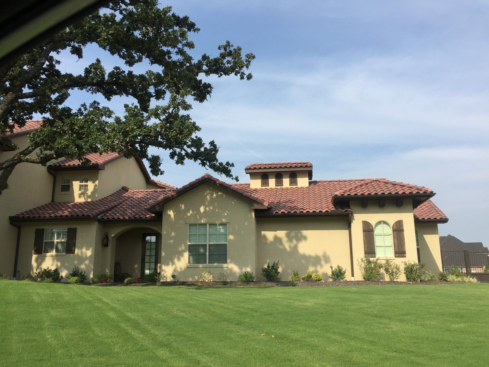 Tile roof on a Mediterranean-style home in North Texas
