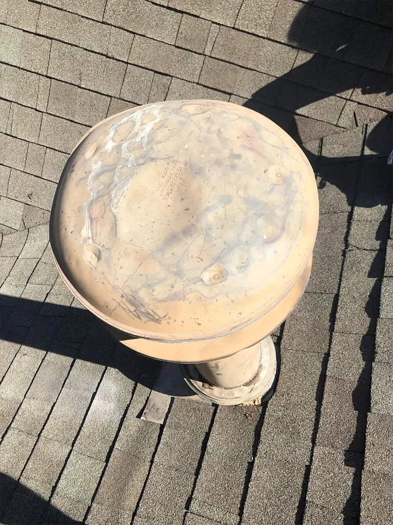 Vent cap condition during inspection.