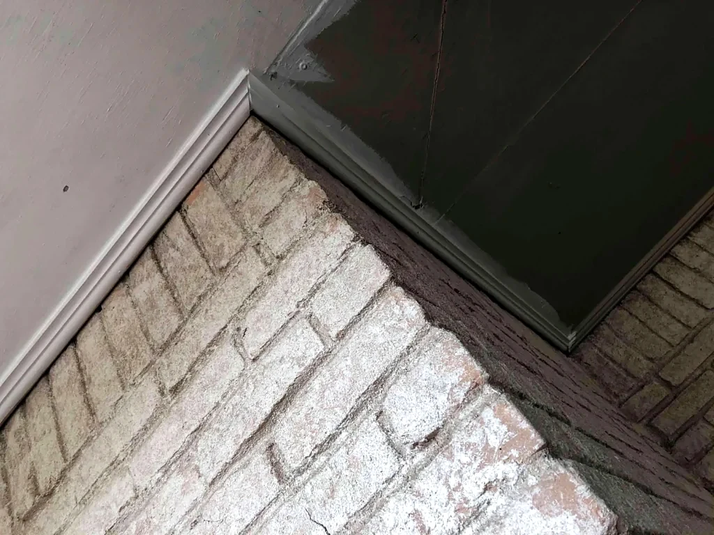 Eave corner and gutter connection detail.